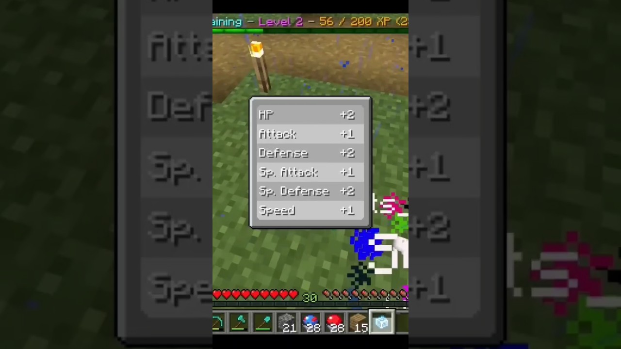 Evolving my Pokemon in pixelmon #viral #trending #shorts #swadloon #chesnaught #pixelmon