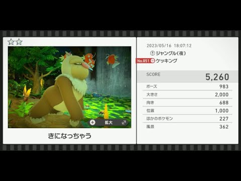 【Newポケモンスナップ】★2ケッキング5260