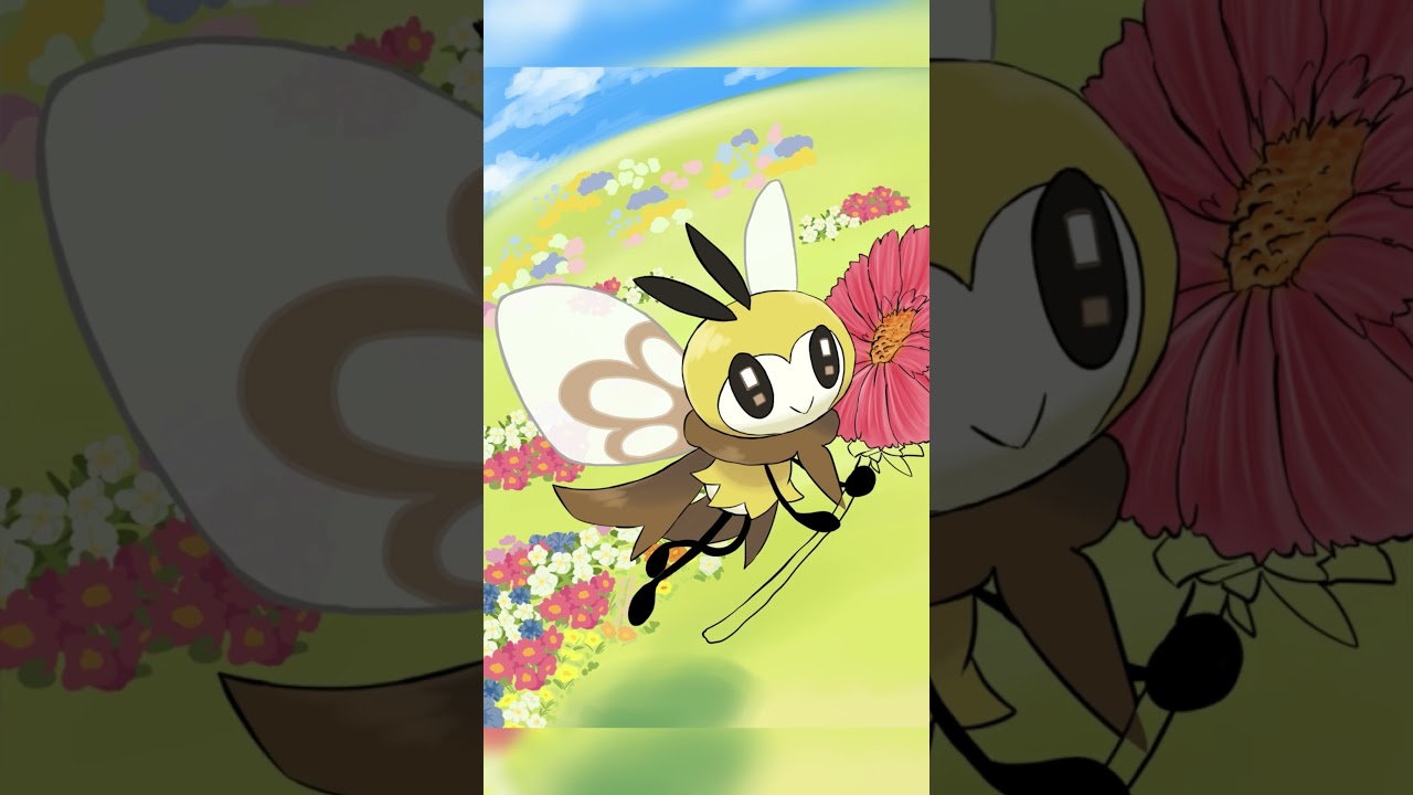 ぶんぶんアブリボン🐝#イラスト #イラストメイキング #イラストレーター #ポケモン #ファンアート #pokemon #illustration #ポケモン剣盾 #ポケモンsv #かみはる
