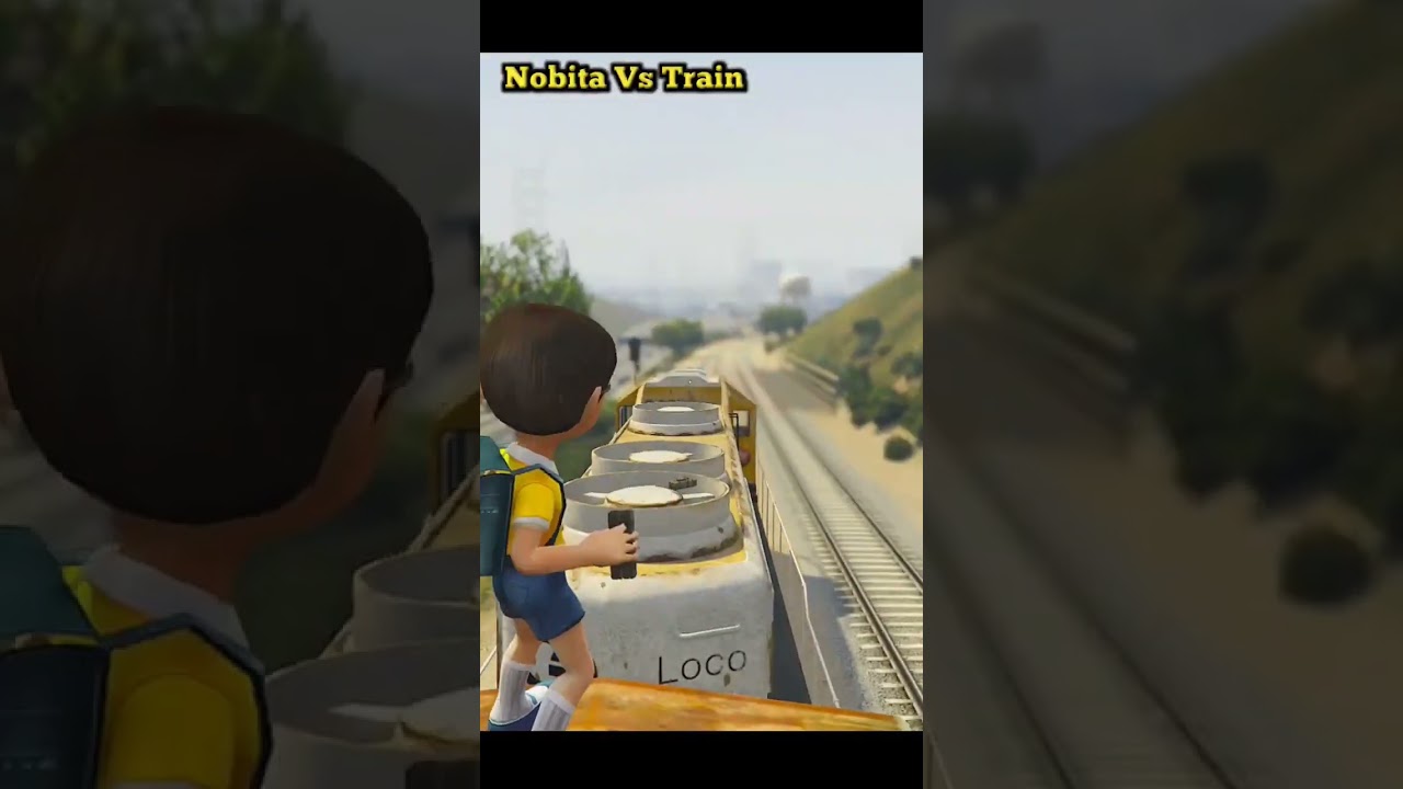 NOBITA VS TRAIN IN GTA 🤩🔥 #freefire #gta #munna #trending @RRTGAMER