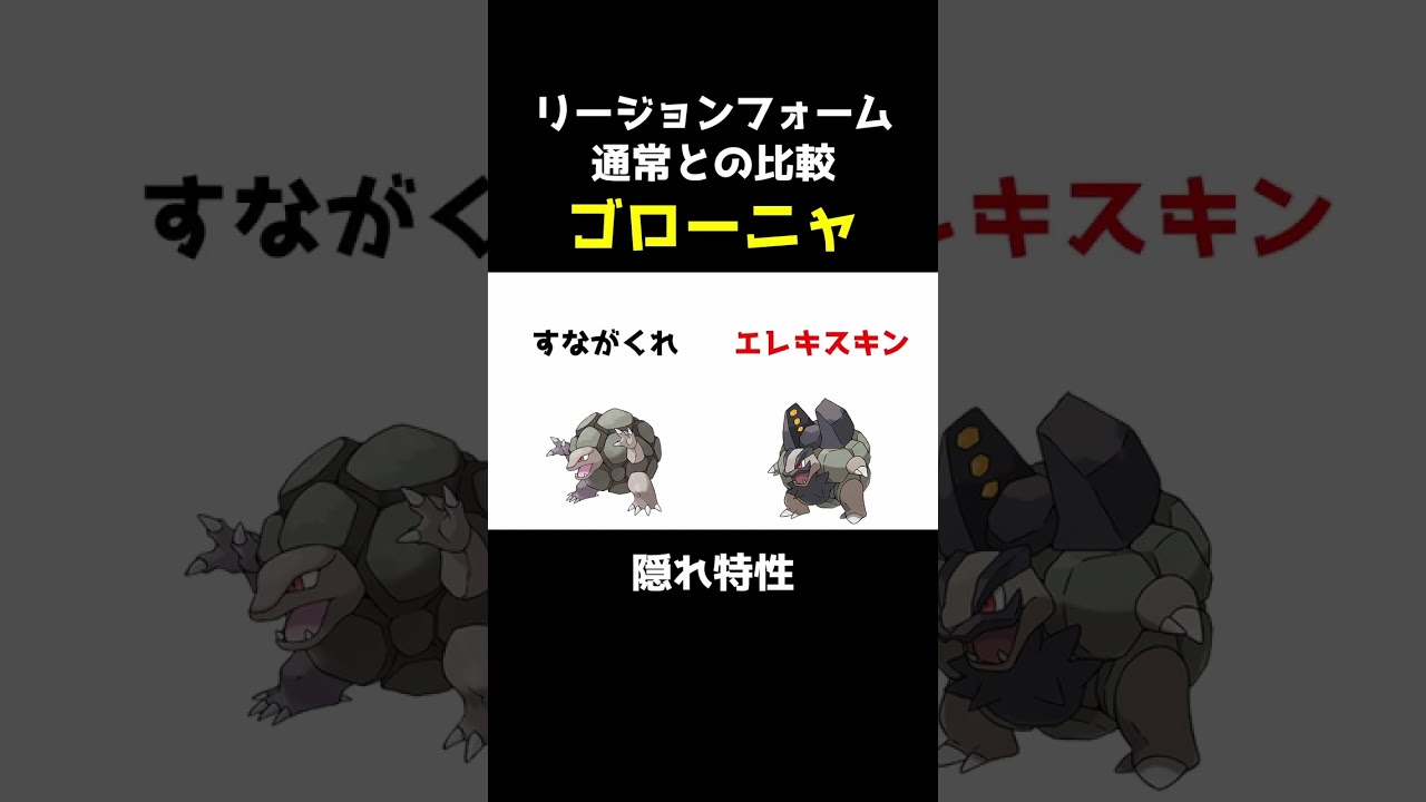 【ポケセレ】ポケモン｢リージョンフォーム比較｣ゴローニャ編