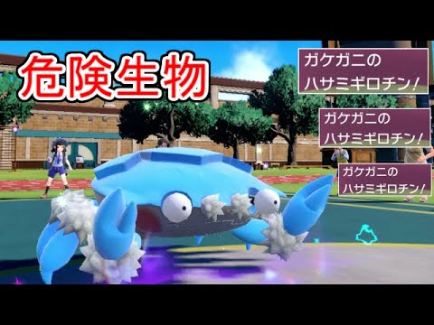 攻撃された瞬間に豹変する危険生物「ガケガニ」が狂ってて面白い。【ポケモンSV実況】