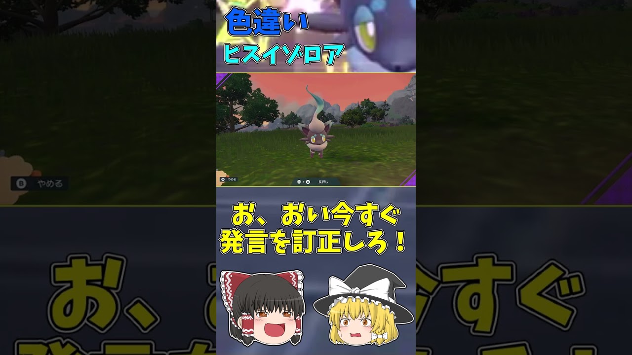 Q色違いヒスイゾロアは進化させますか？