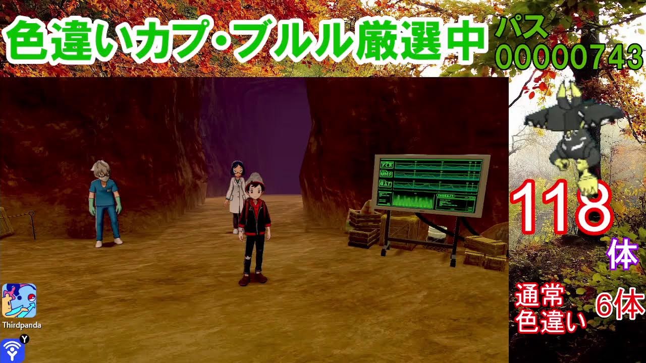 【ポケモン剣盾】カプ・ブルル色違い以外の色違いが出たら即配布！カプ・ブルル色厳選【ダイマックスアドベンチャー】