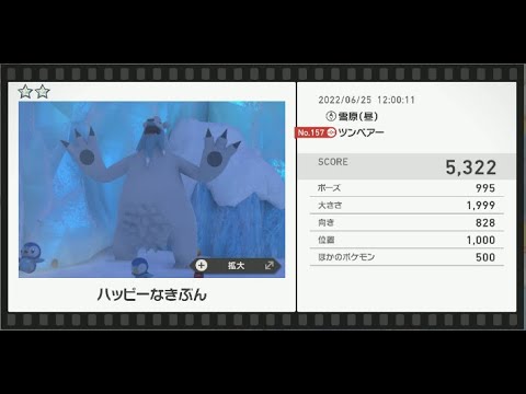 Newポケモンスナップ　★2ツンベアー【5322】