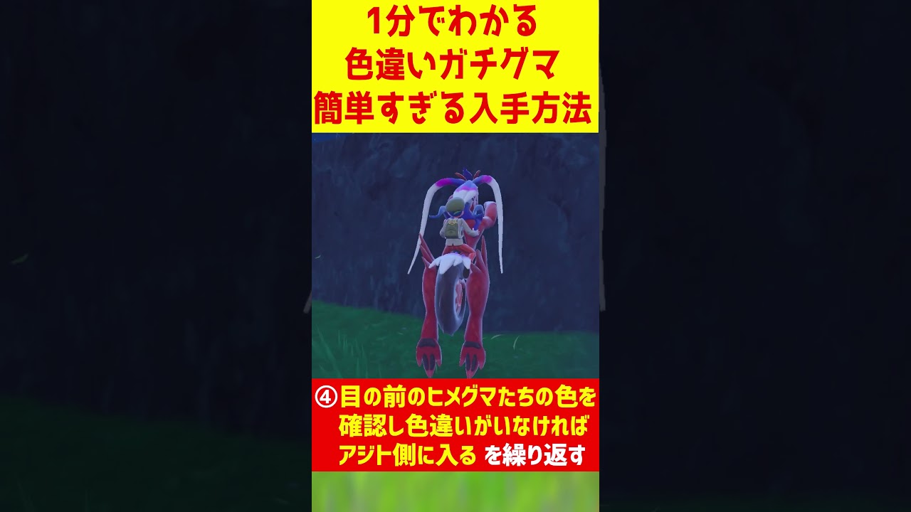 【ポケモンSV】1分で分かる色違いガチグマ最速GET 方法 #shorts#ポケモンsv #色違い厳選