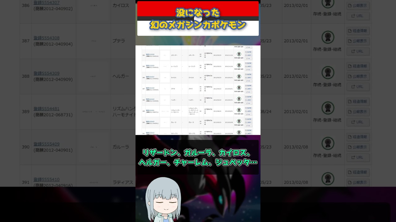 【ポケモン】没になった幻のメガシンカポケモン【ゆっくり解説】 #Shorts