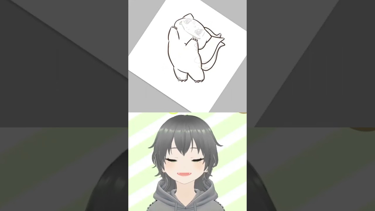【お絵かき】図鑑No1.フシギダネ描いたんじゃ～！#ポケモン #イラスト #イラストメイキング　#vtuber #新人vtuber #shorts #にこなかぐう