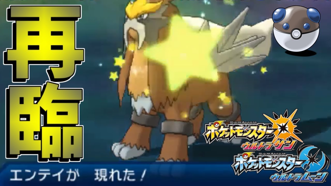 【ポケモンUSUM】コンビニの話で盛り上がる最中、色違いエンテイ出現！【ウルトラムーン】