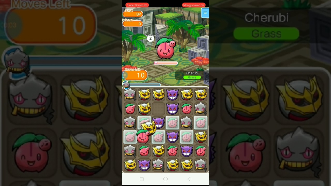 Winking Cherubi Pokemon Shuffle Indonesia #gameandroid #pokemonshuffle #pokemongame #pokemon #indo