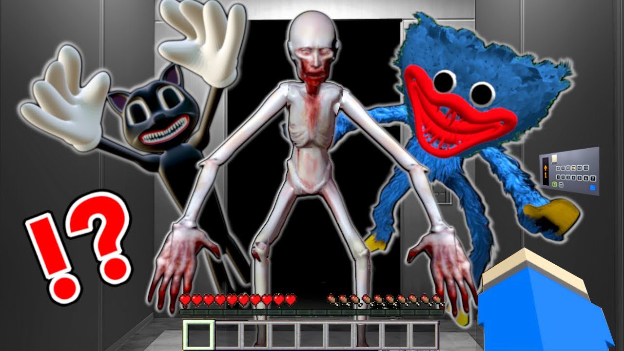 【恐怖の異世界エレベーター⁉️💀】乗ると必ず襲われる呪いの都市伝説…マイクラで怖い化け物に追いかけられた結果…⁉️【まいくら マインクラフト】ぽっぴんず