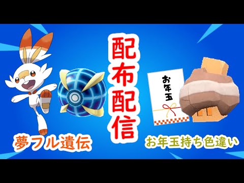 【ポケモン】ウルボ夢ヒバニーなどウルボ個体配布！ポケットモンスターSV配信！みんなで一緒にレイド・図鑑埋め・交換・対戦会配信！【雑談】※お年玉持ち色違いコジオプレゼント企画開催！！