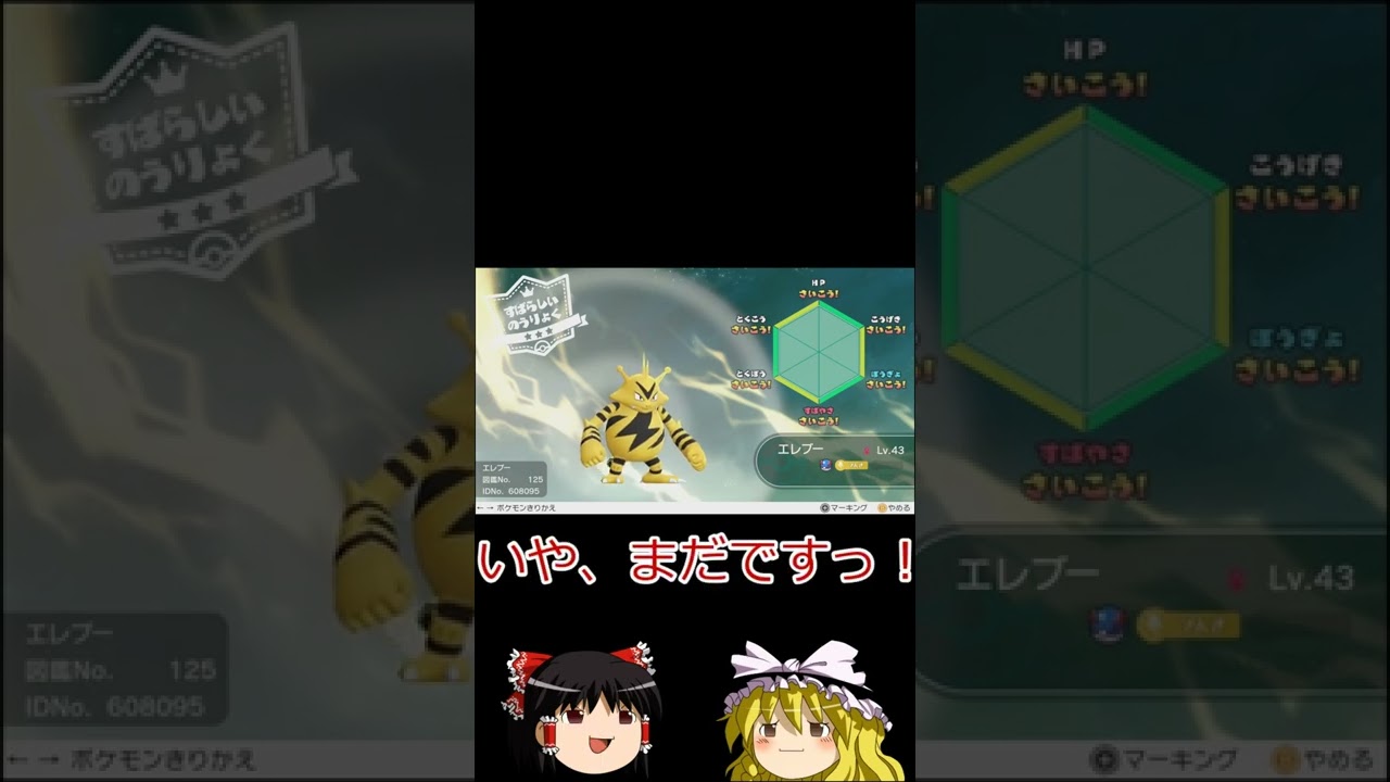 【ポケモンピカブイ】ポケモン6Vハンターショート エレブー編