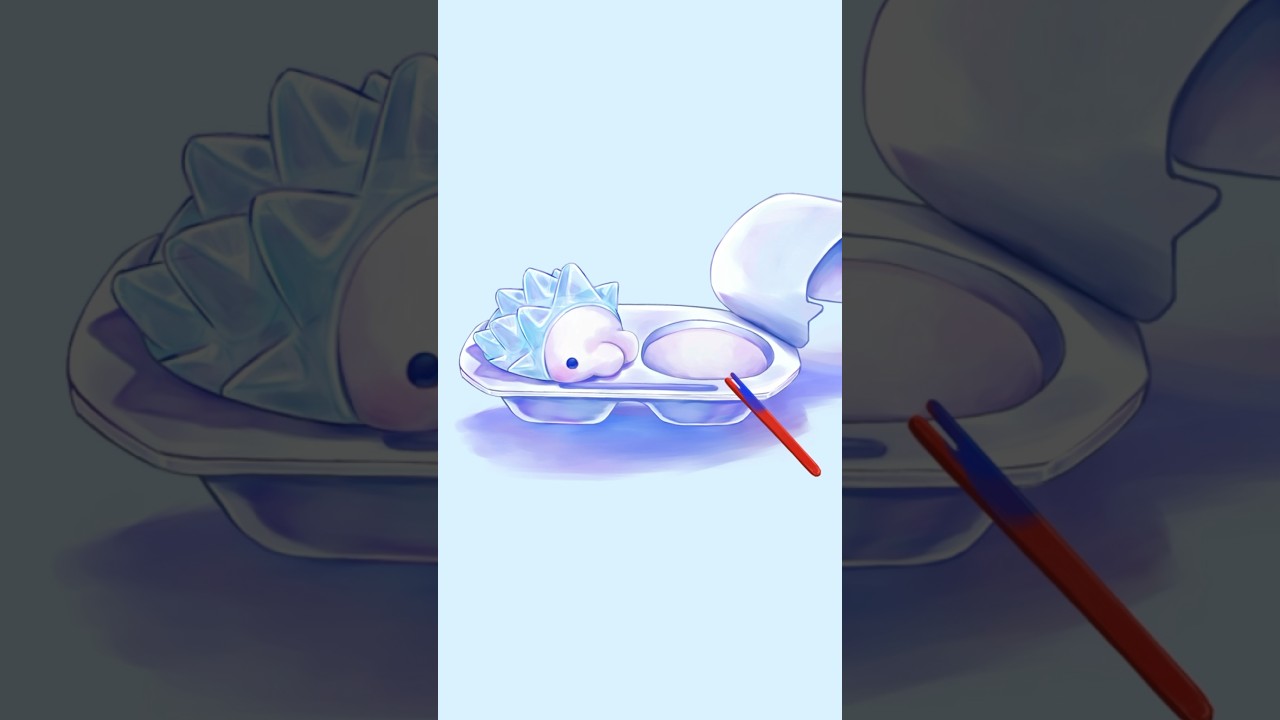 暑い夏には、ユキハミ大福 │ #ポケモンsv #イラストメイキング