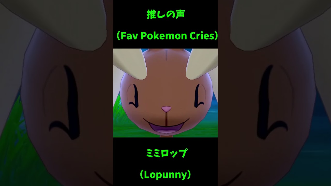 【推しの声】ミミロップ（Fav Pokemon Cries／Lopunny） #shorts
