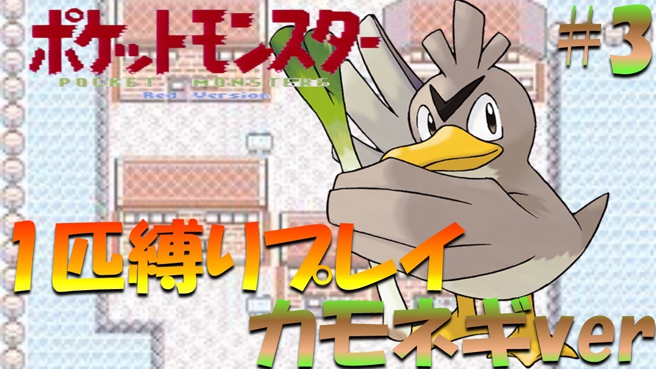 【ポケモン初代】ポケモン1匹縛りプレイ!! カモネギきみに決めた！part 3【ゲーム実況】【縛りプレイ】