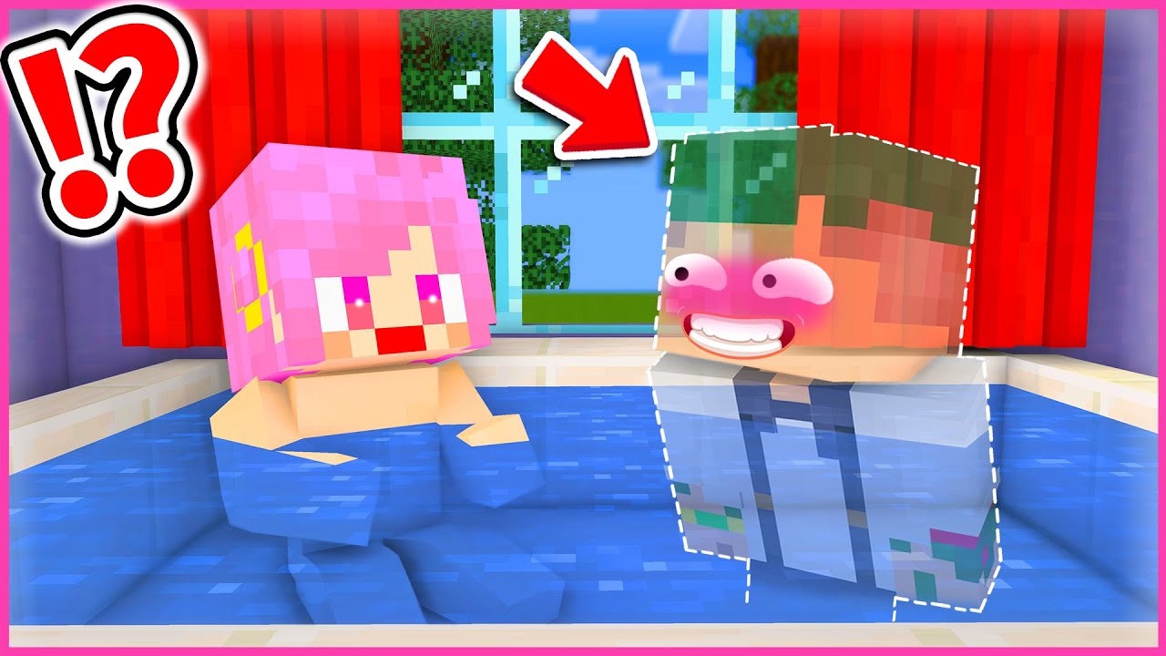 透明人間になってドッキリ！？24時間バレずに女の子にイタズラしてみた🤣✨【まいくら・マインクラフト】よろずや