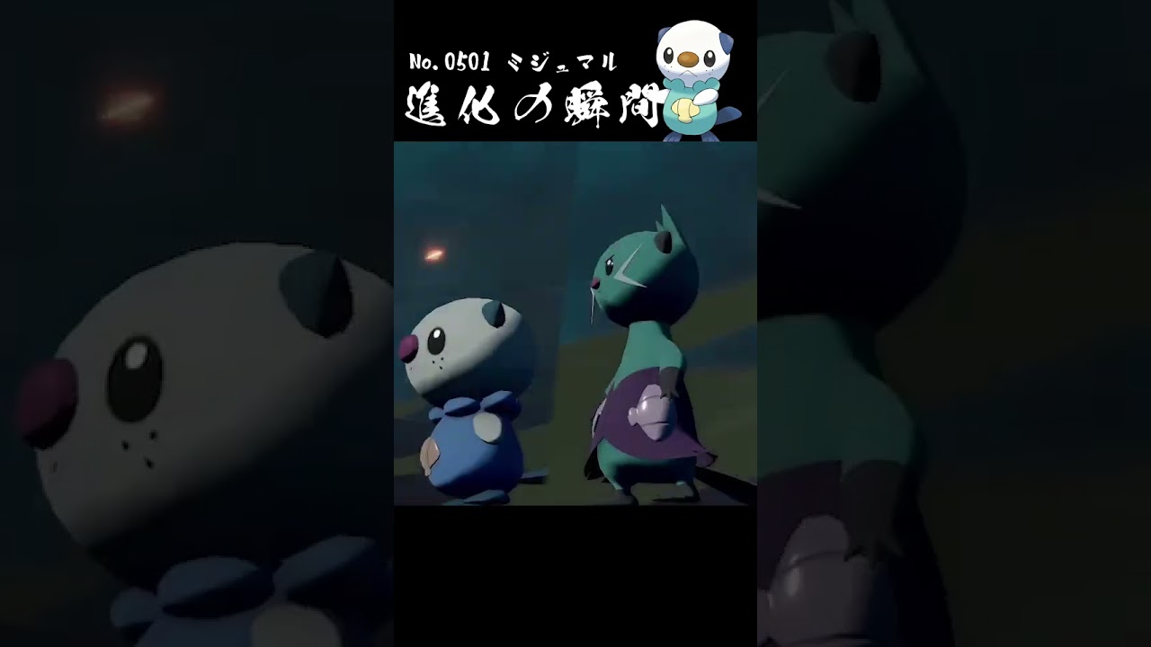 【アルセウス】【色違い】ミジュマル 進化の瞬間 #shorts