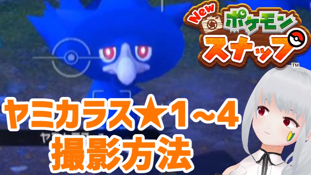 Newポケモンスナップ攻略 ヤミカラス ☆1/☆2/☆3/☆4 撮影方法解説！