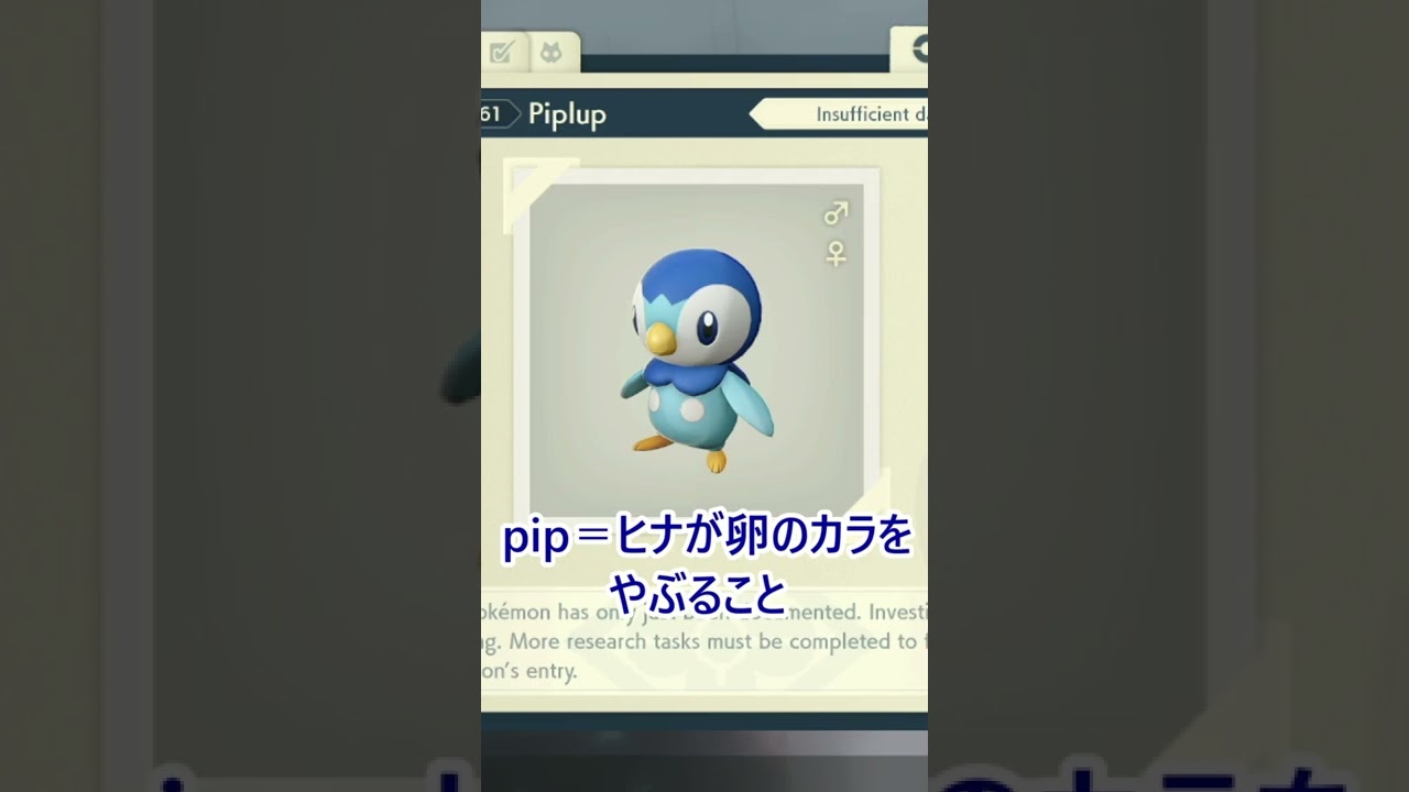 【ポケモンで楽しく英単語】ポッチャマの英語名って？　#Shorts