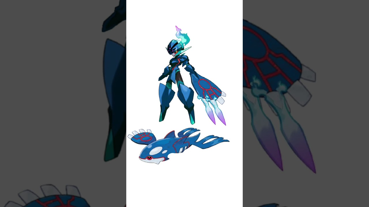 ソウブレイズ＋カイオーガ合成。巨大爪剣ポケモン　#ポケモンフュージョン #pokemon #改造ポケモン  #伝説のポケモン #カイオーガ #ソウブレイズ