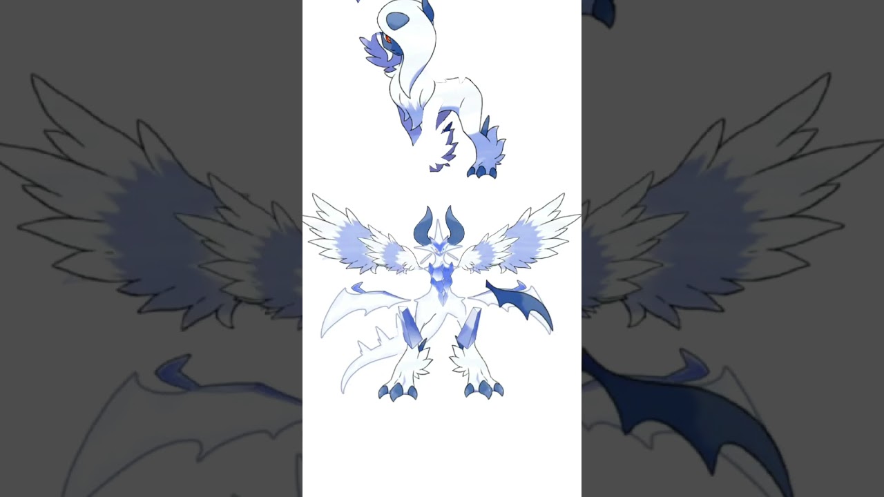 ウルトラネクロズマとメガアブソルを合成した白翼怪獣　#ポケモンフュージョン #pokemon #改造ポケモン  #伝説のポケモン #ネクロズマ ウルトラネクロズマ #アブソル