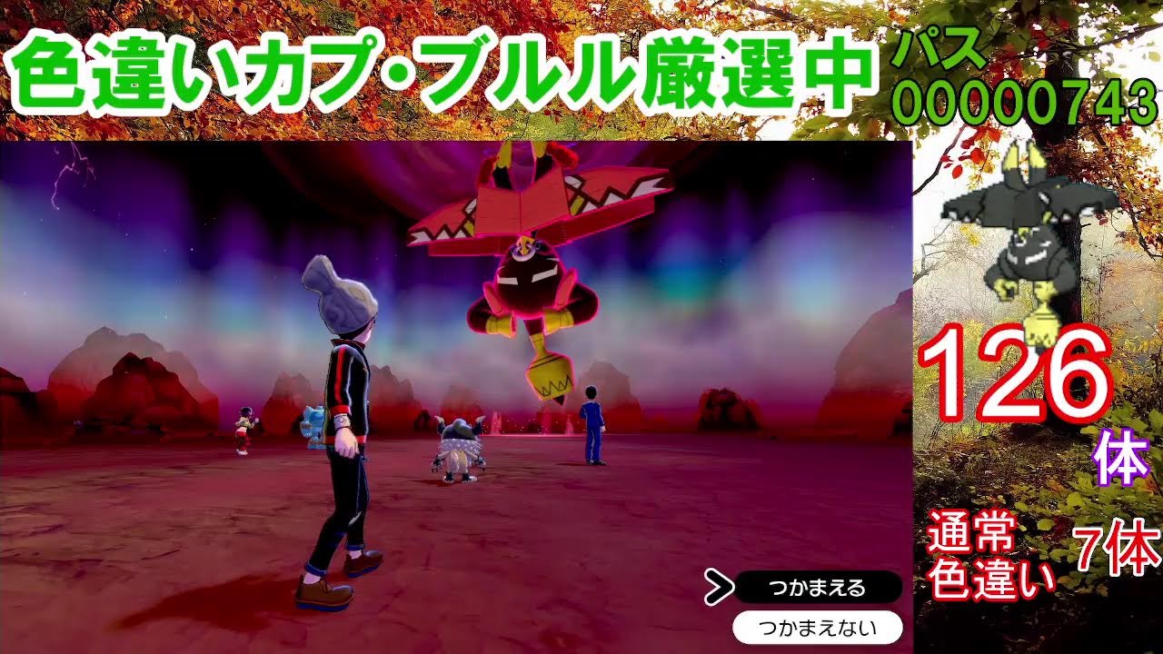 【ポケモン剣盾】カプ・ブルル色違い以外の色違いが出たら即配布！カプ・ブルル色厳選【ダイマックスアドベンチャー】