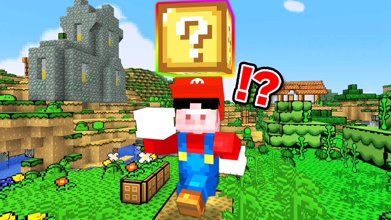 【マイクラ鬼畜】マリオラッキーブロックの世界でボス討伐！