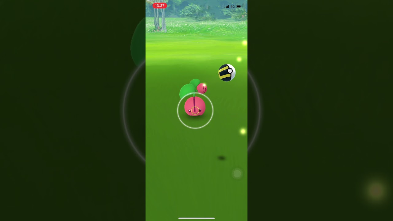 [ポケモンGO]野生のチェリンボ　捕獲[レアポケモン]