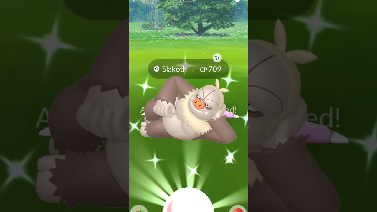 Got 3300+ Cp Shiny Pokémon #shorts #shiny #slaking #highcp #ultragoo #pokemon #slakoth #luck