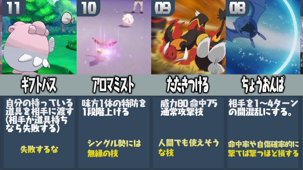 ポケモン廃人が厳選した『歴代で最も弱い技ランキングTOP15』