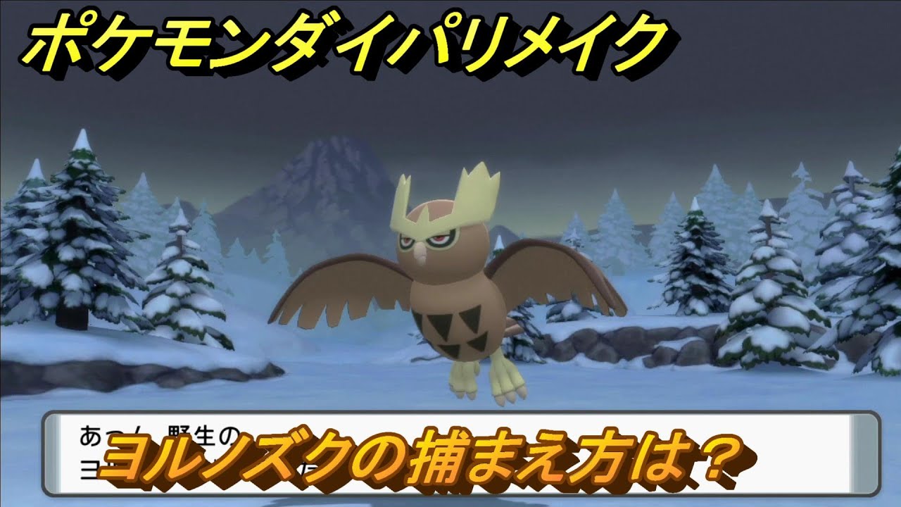 ポケモンダイパリメイク　ヨルノズクの捕まえ方は？出現場所は？　最新版【ブリリアントダイヤモンド・シャイニングパール】