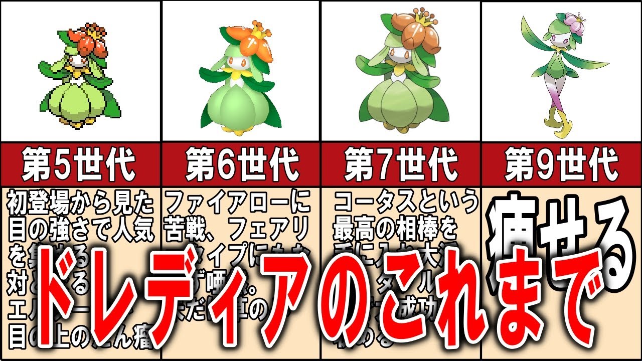 美少女植物、ドレディアの歴史【ゆっくり解説】