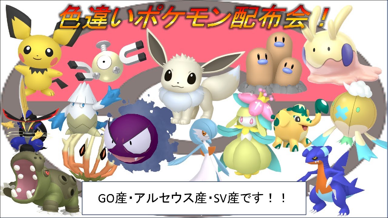第１３回目リスナーさん提供GO産・アルセウス産・SV産色違いポケモン配布会♬ラストにはGO産イーブイ♬◆必ず参加ルールと禁止事項は概要欄欄確認してね！！みんなで楽しくポケモンで遊ぼう♬ポケモンSV★