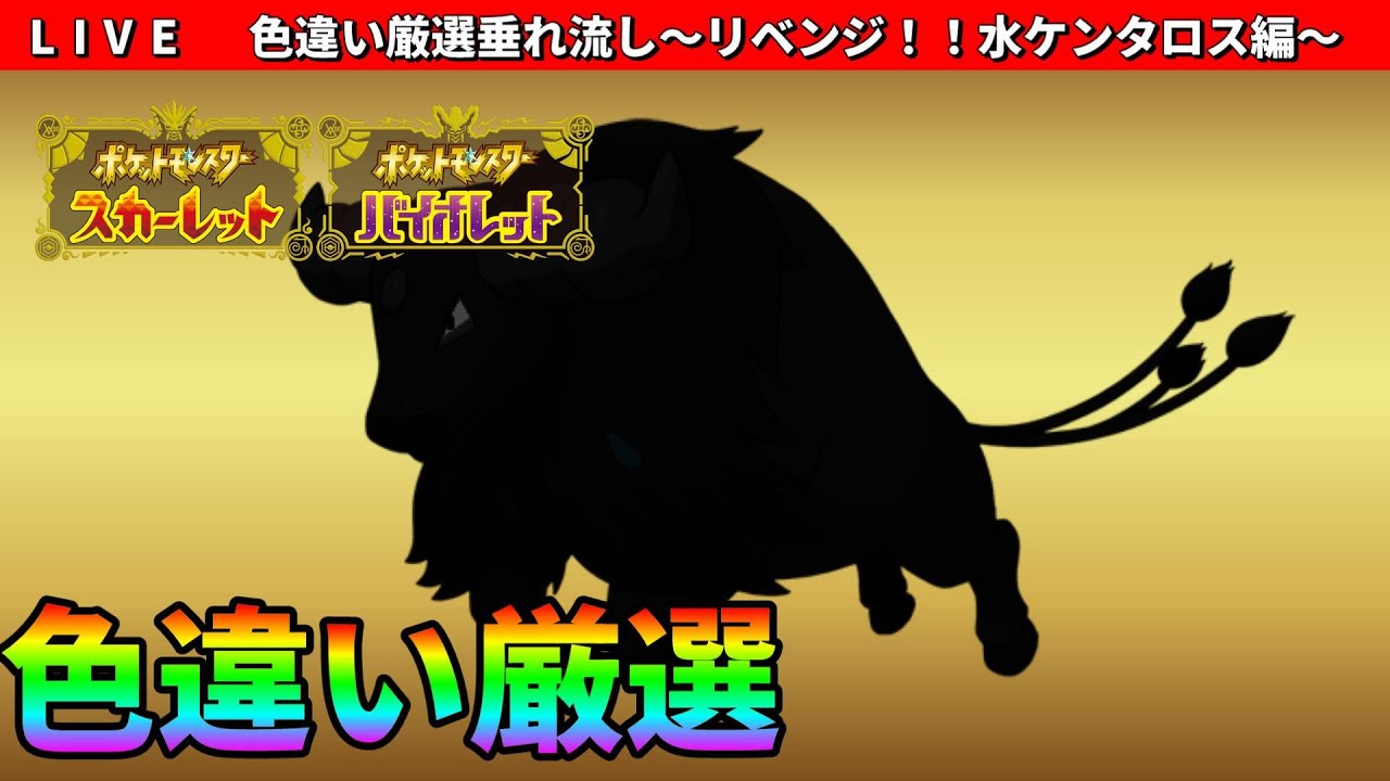 【ポケモンSV】色違い水ケンタロス厳選垂れ流し配信
