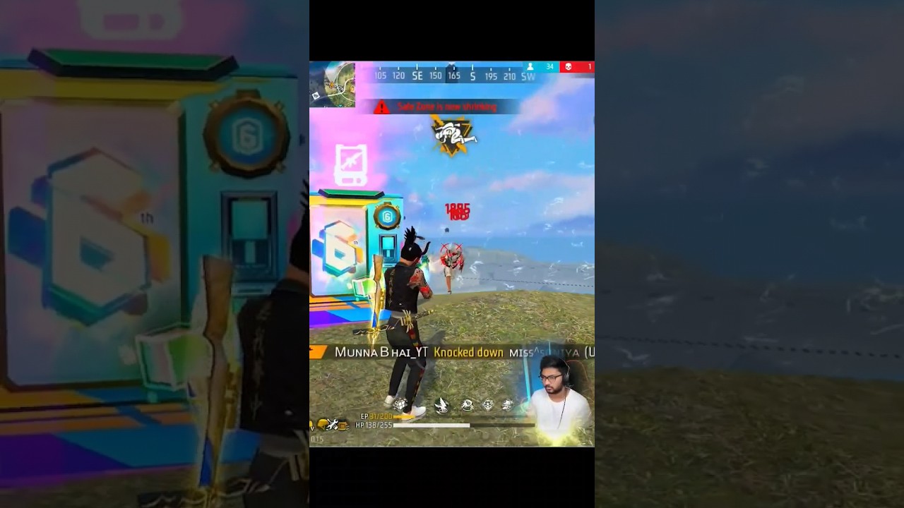 Munna Bhi 1vs4 Clutch #freefire #shorts