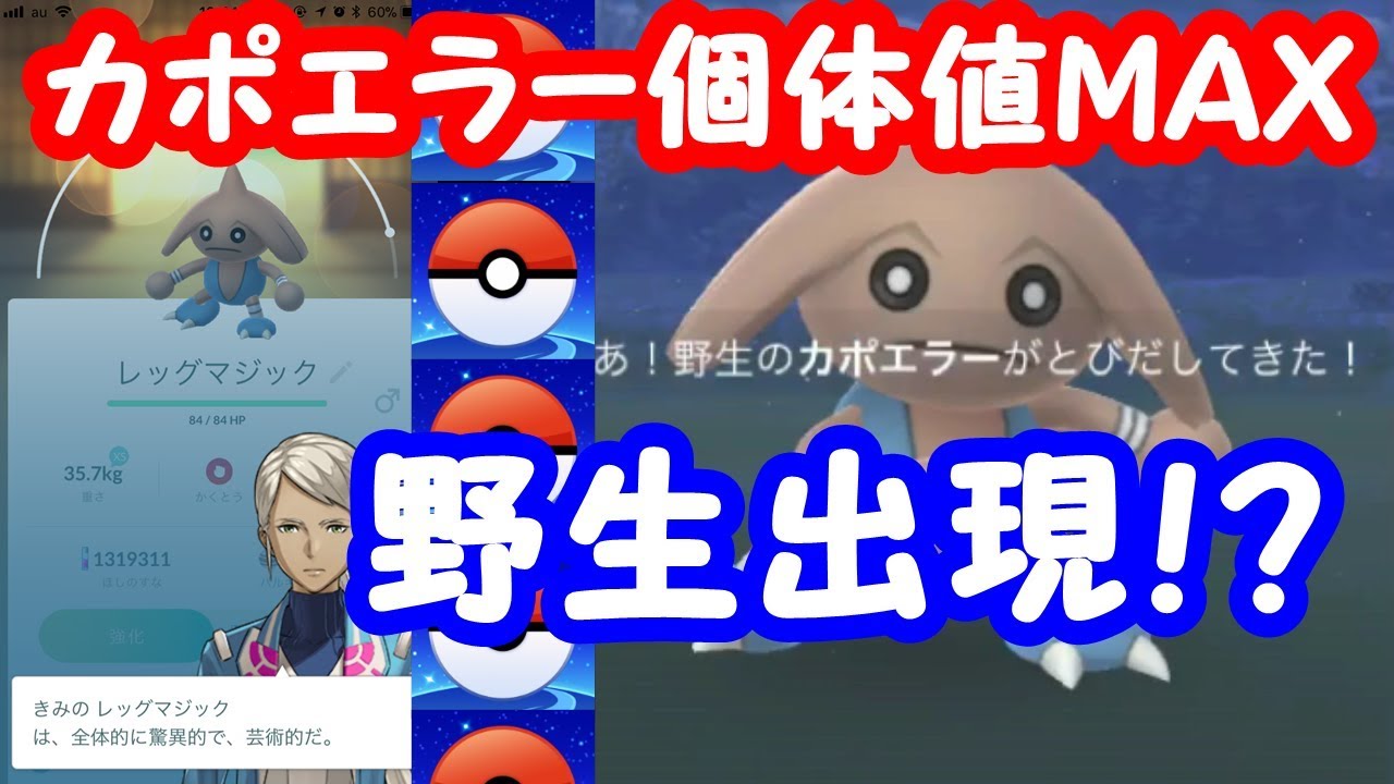 カポエラー個体値MAX出現！秋田人走る【ポケモンGO】