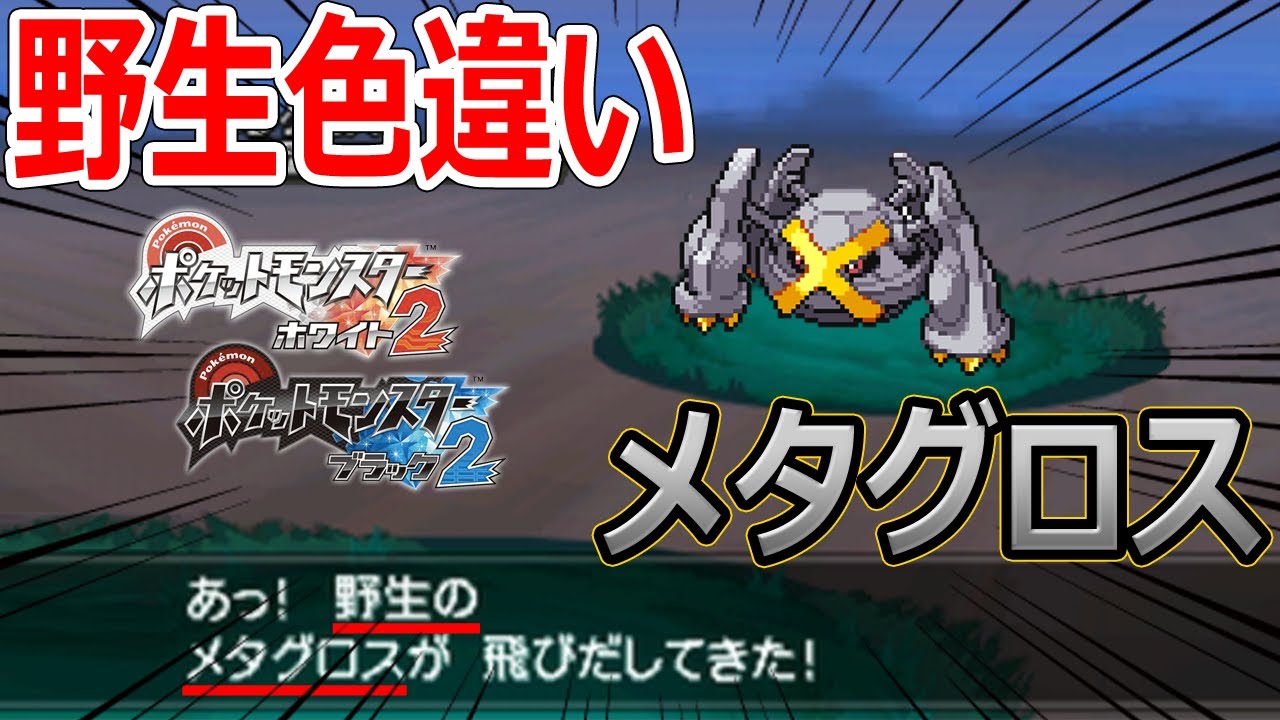 ついに野生の色違いメタグロスを捕まえたぞ！！！【ブラック2・ホワイト2】