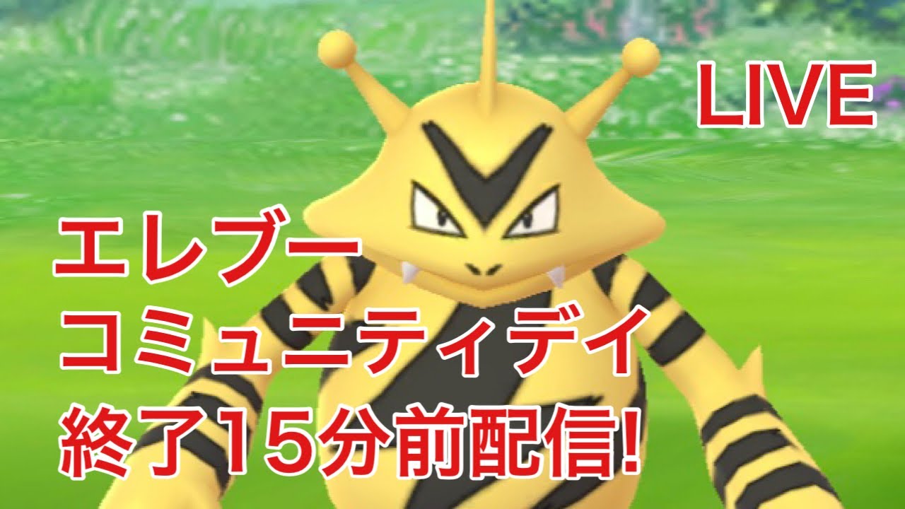 ポケモンGO エレブーコミュニティデイ終了15分前配信！