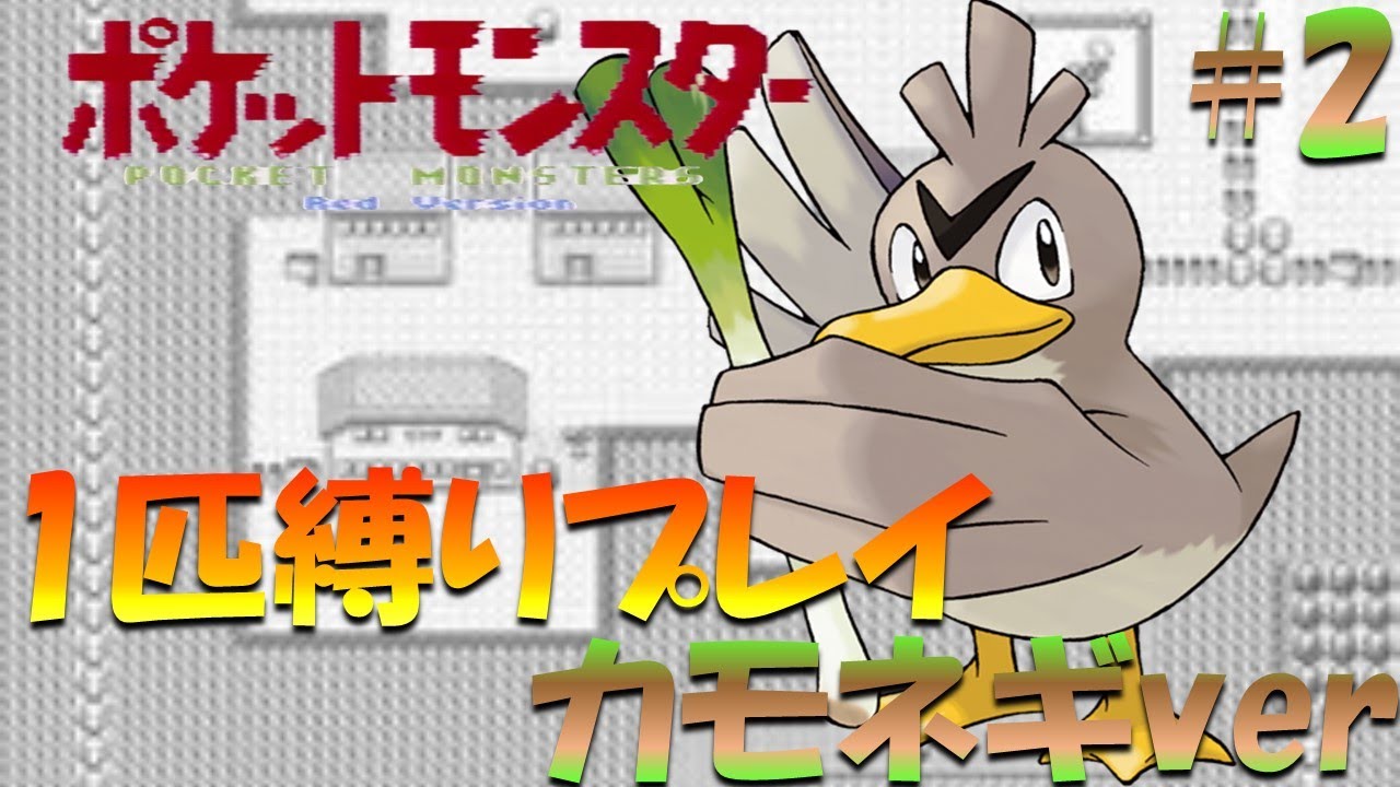 【ポケモン初代】ポケモン1匹縛りプレイ!! カモネギきみに決めた！part 2【ゲーム実況】【縛りプレイ】