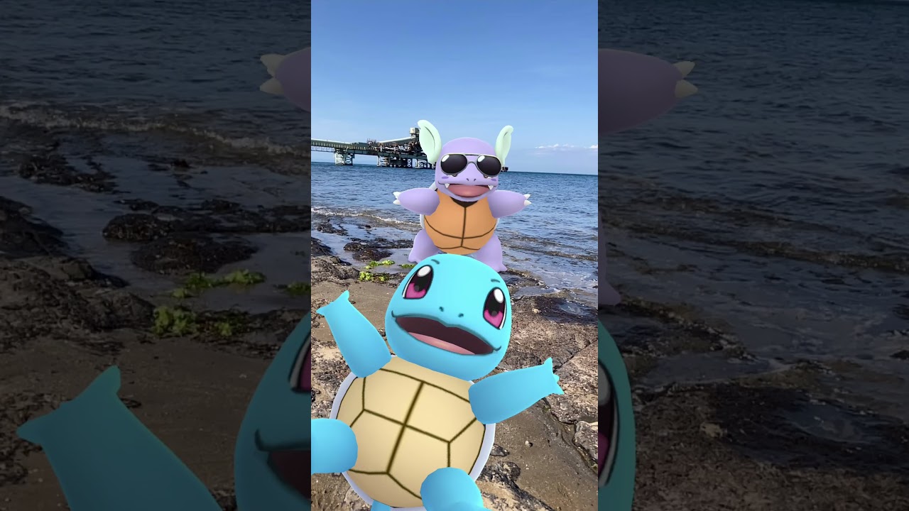 色違いゼニガメ(サングラス)｜Squirtle(Costume)｜カメール｜Wartortle｜カメックス｜Blastoise｜ShinyPokémon【ポケモンGO】PoKeMoN GO AR
