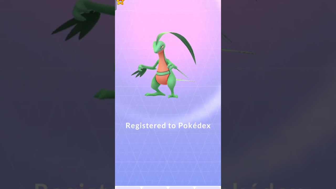 Gotcha ! Pokemon Grovyle was caught 😁😁😁