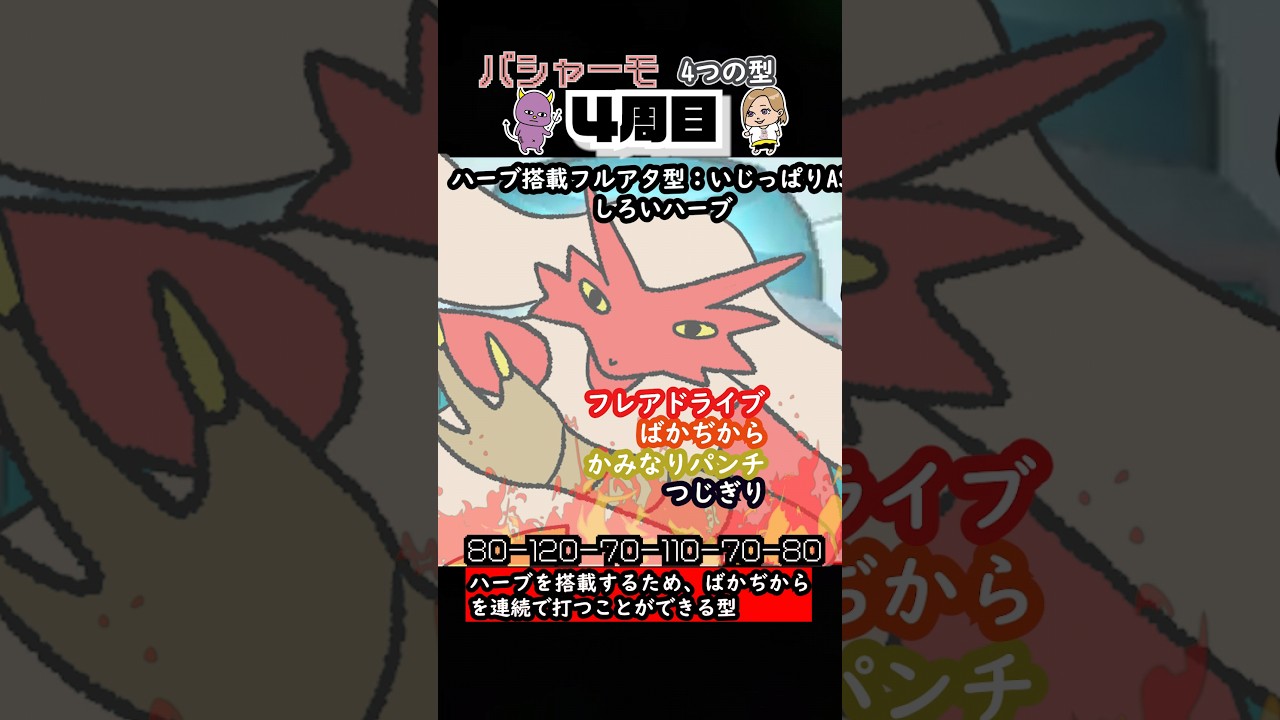 【ポケモン金ネジキ】バシャーモ４つの型　#shorts