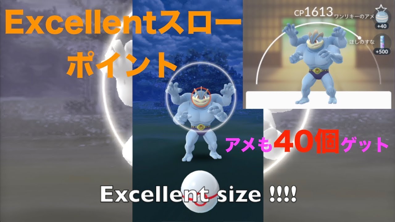 【ポケモンGO】カイリキーゲットチャレンジExcellentスロー解説【ワンリキーのアメ40個】