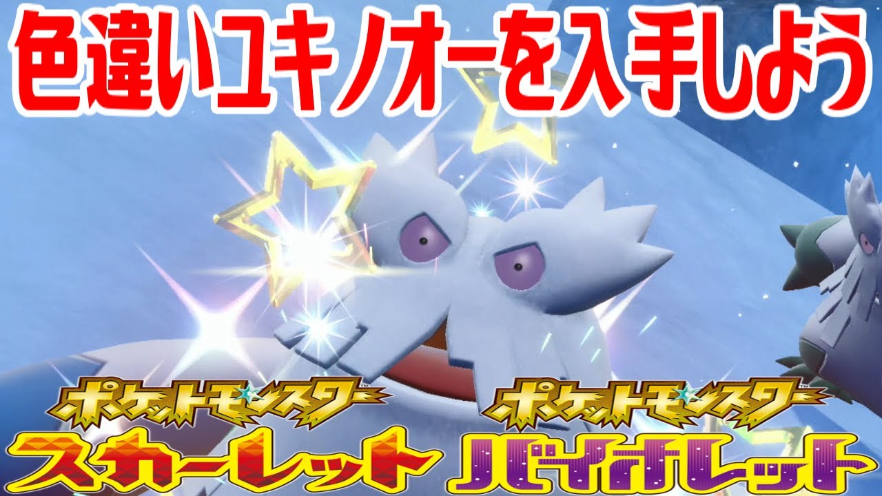 【ポケモンSV】色違いユキノオーを入手しよう【ポケットモンスター スカーレット・バイオレット】Pocket Monsters