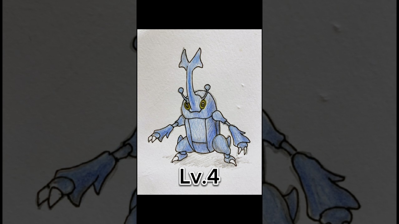 色鉛筆でヘラクロスを描いてみた。 #イラスト #artvetal #お絵描き  #描いてみた #アート #art #色鉛筆 #ポケモン #pokemon