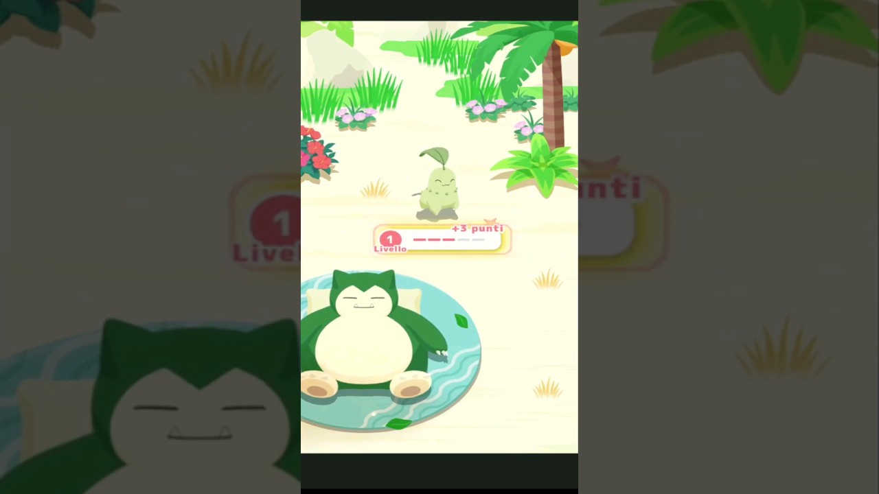 Chikorita feeds in Pokémon Sleep #pokemonshorts #youtubeshorts #shorts