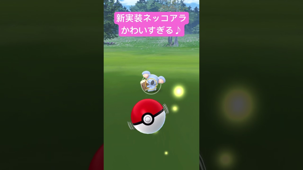 【ポケモンGO】初実装ネッコアラかわいすぎる件 #pokemongo #pokemon #ポケモンgo #色違いポケモン #shorts