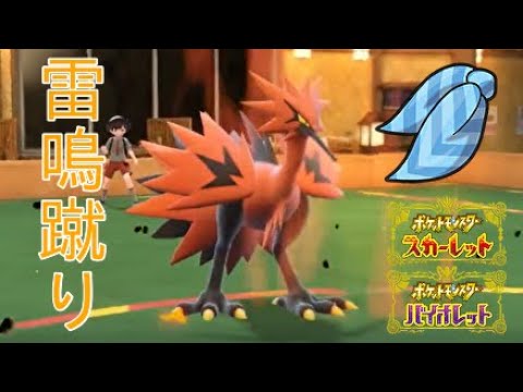 【ポケモンSV】ガラルサンダーの雷鳴蹴りで相手の防御を下げながら蹴れる