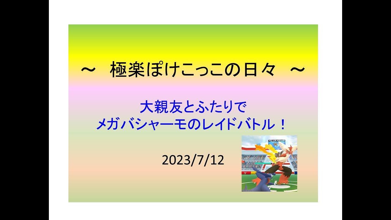 【日々のポケ活】大親友とふたりで、メガバシャーモのレイドバトルを楽しみました！